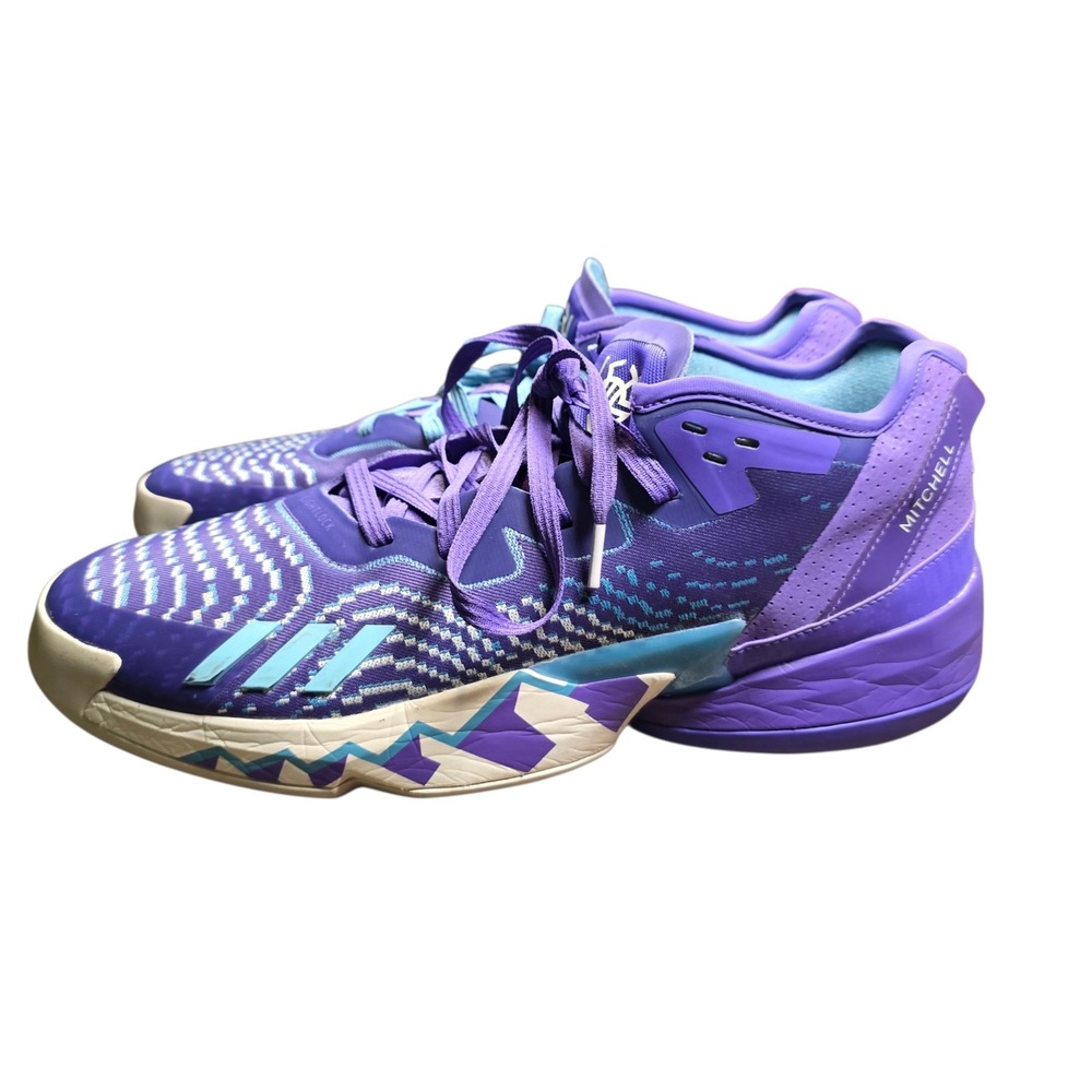 Adidas DON Issue‎ 4 Basketball Shoes Purple Blue Throwback Utah Jazz Mens 14